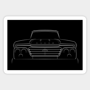 1965 Dodge D100 Sweptline - front stencil, white Magnet